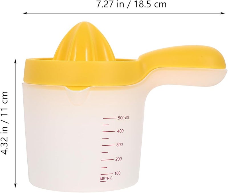 Yellow Manual Lemon Squeezer Hand Press Juicer With Strainer For Home Kitchen Citrus Fruits - Image 2
